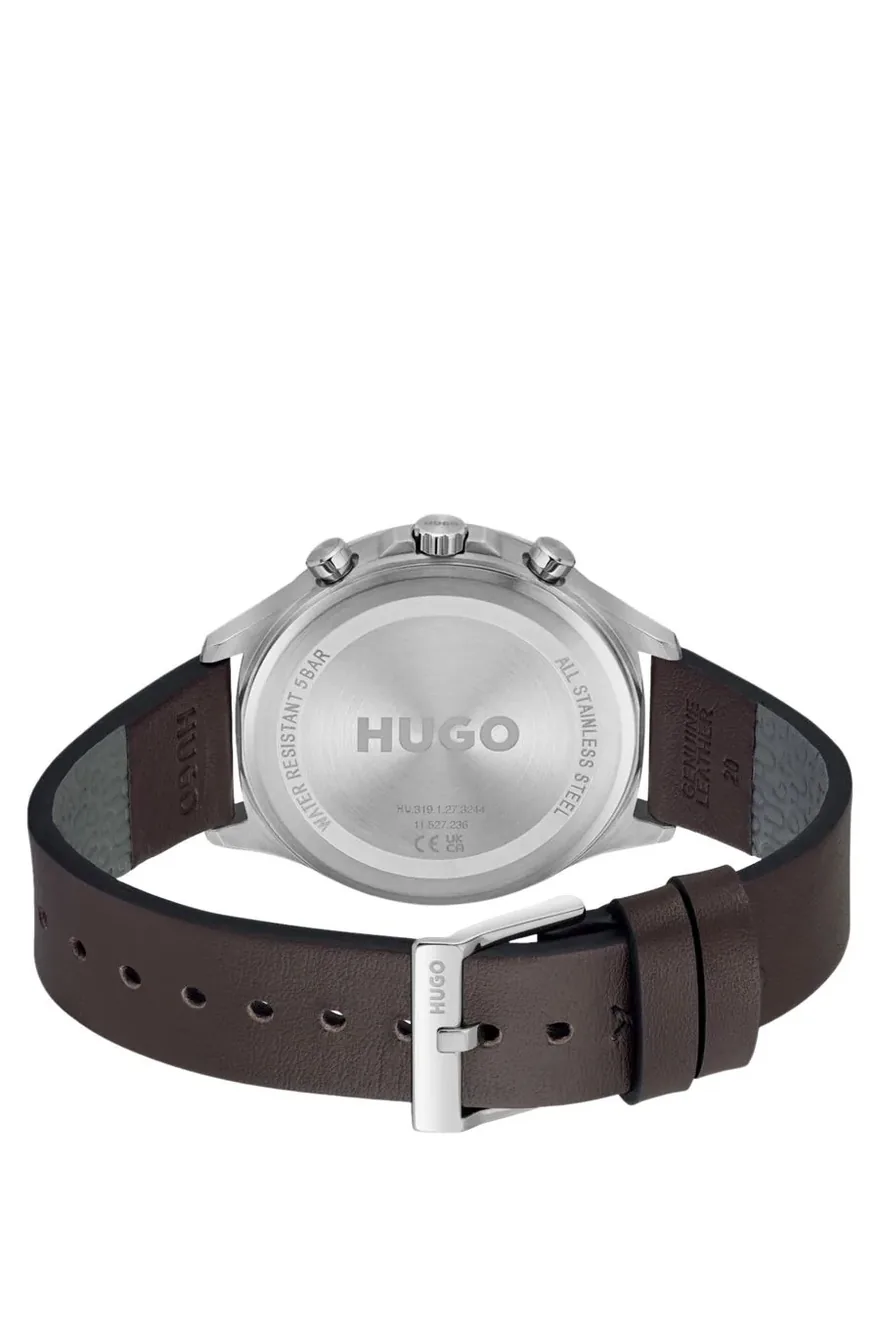 Годинник Hugo Boss зі шкіри — фото 3