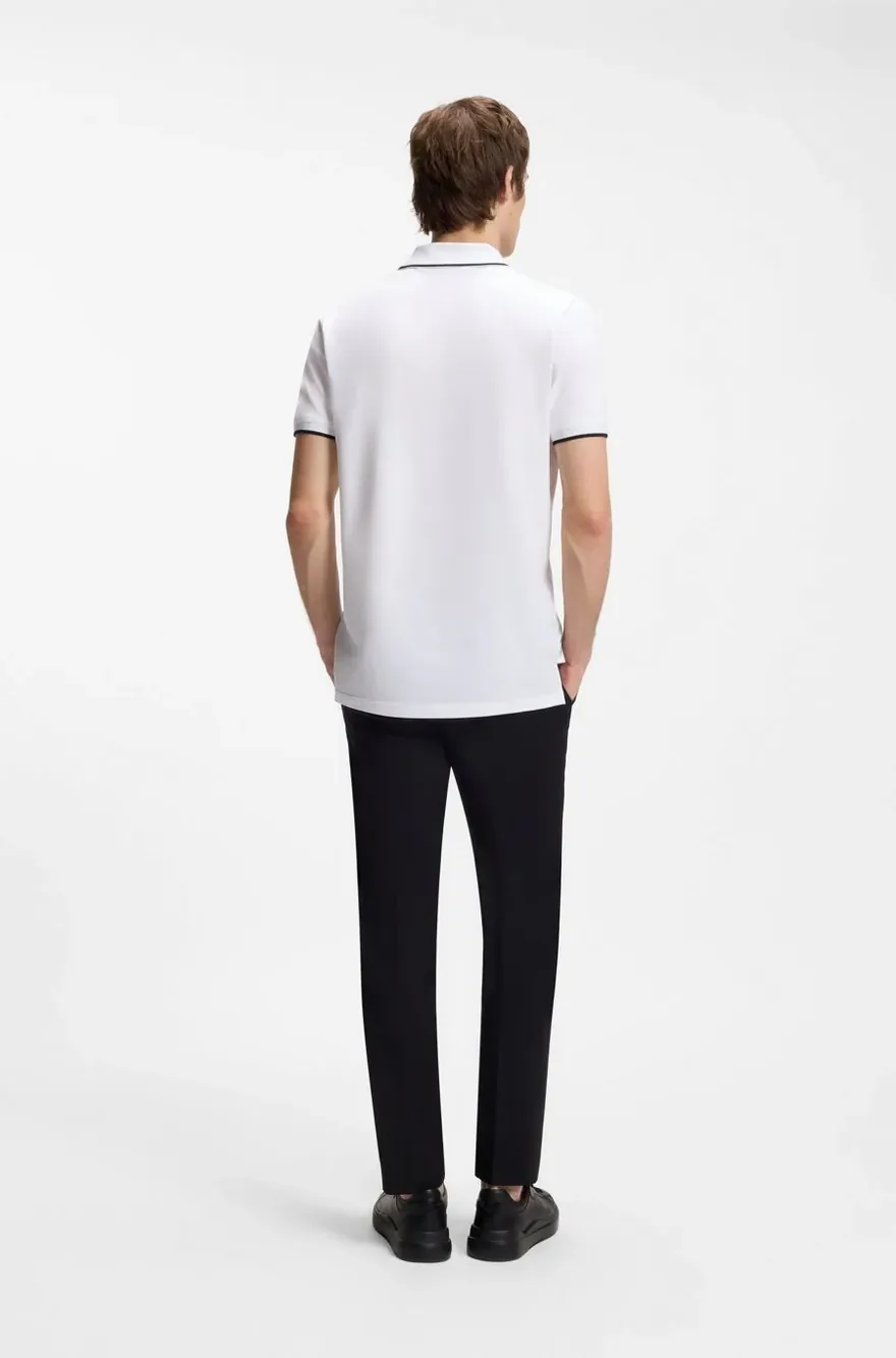Поло Hugo Boss slim fit зі стрейч-бавовни — фото 4