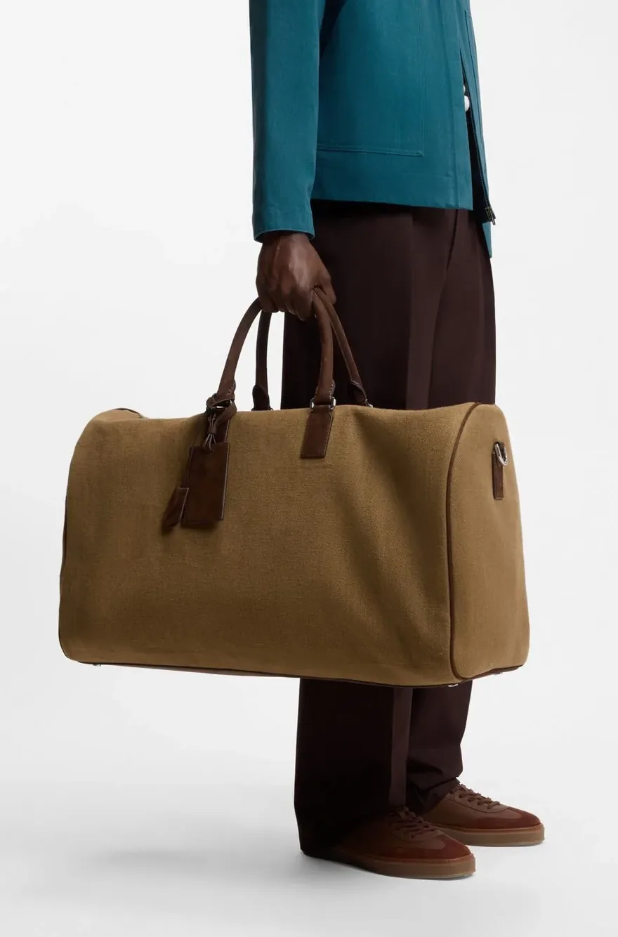 Спортивна сумка Hugo Boss зі льону — фото 3